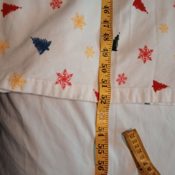 Women's Corduroy Maxi Art To Wear Jumper. White, Christmas Trees Pockets *Read* - Picture 9 of 10